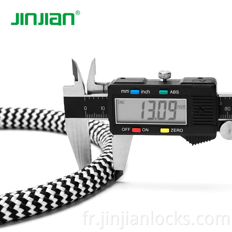 Jinjian Antift Bike ACCESSOIRES ACCESSOIRES CABLE CABLE CALLE CLÉ LOCK CLÉ COUVERT REVOIR DE COLORE